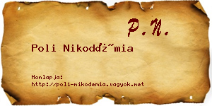 Poli Nikodémia névjegykártya